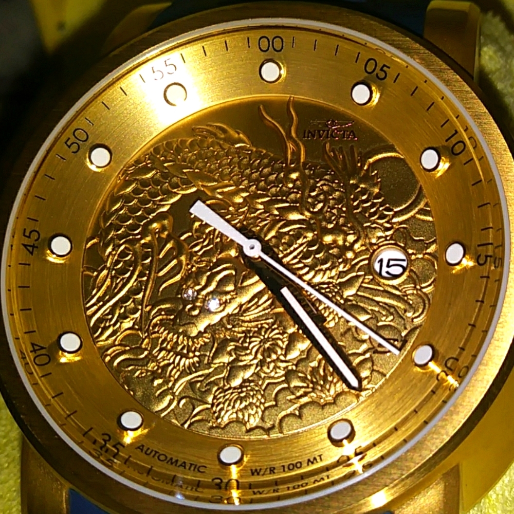 Invicta 18k Gold Plated Automatic Watch NWT